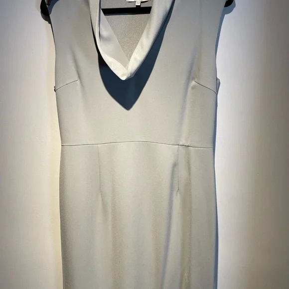 Reiss Light Gray Cowl Neck Midi Dress - Picture 4 of 11